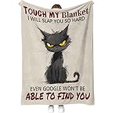 Hohoto Funny Cat Halloween Blanket Gifts for Women Men Kids Boys Girls Lady Birthday Christmas Easter Mother's Day Decor Throw Blankets 50"x60"