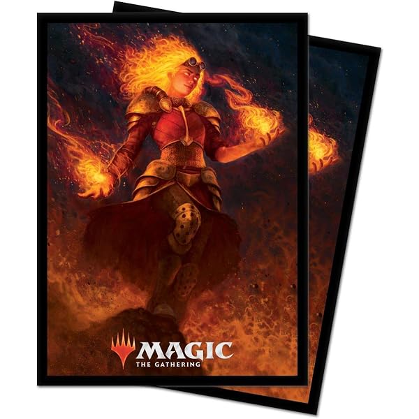 chandra card sleeves Ensky 80ct Players Magic The Gathering Deck Protectors Stained Glass Fire Artisan Ultra Pro Magic The Gathering