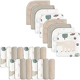 softan Baby Washcloths, 24Pack Baby Wash Cloths Extra Soft & Ultra Absorbent, Baby Towels and Washcloths Face Towel Unisex fo