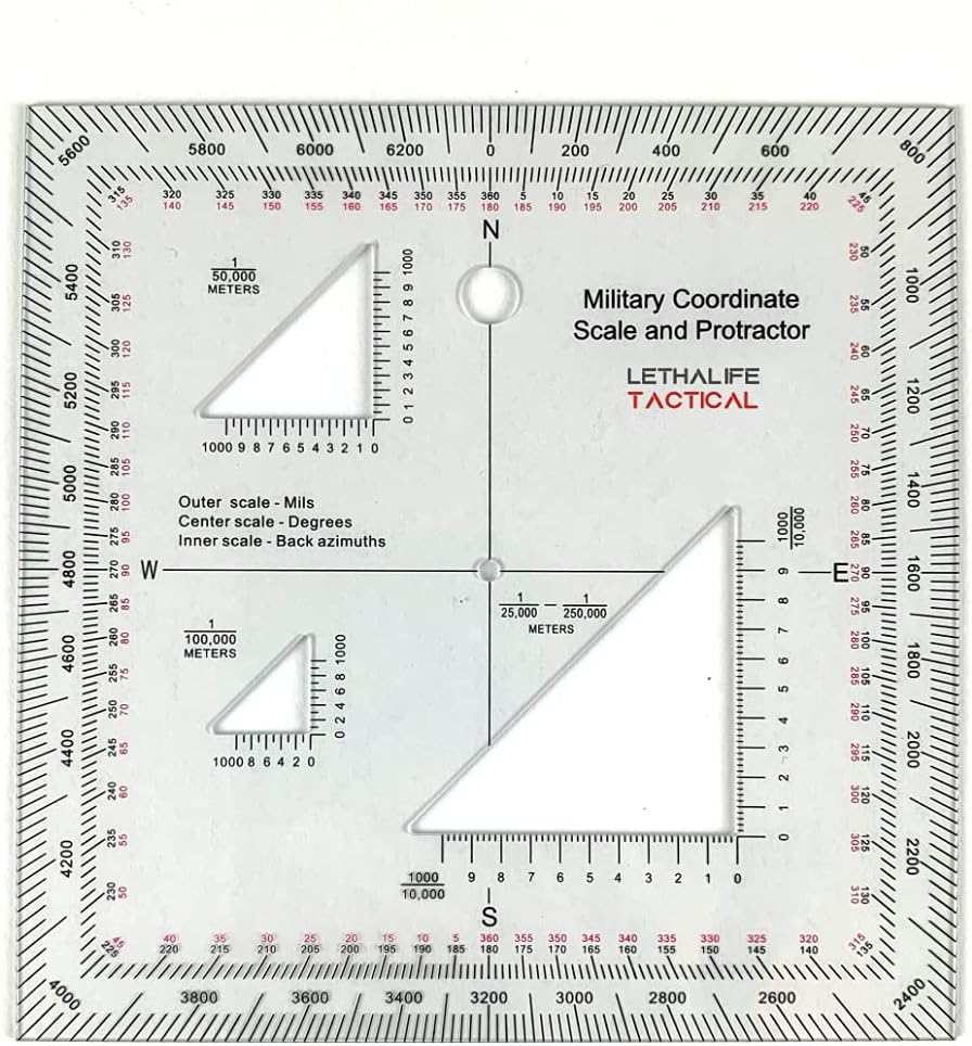 Military Protractor for Land Navigation : Office Products