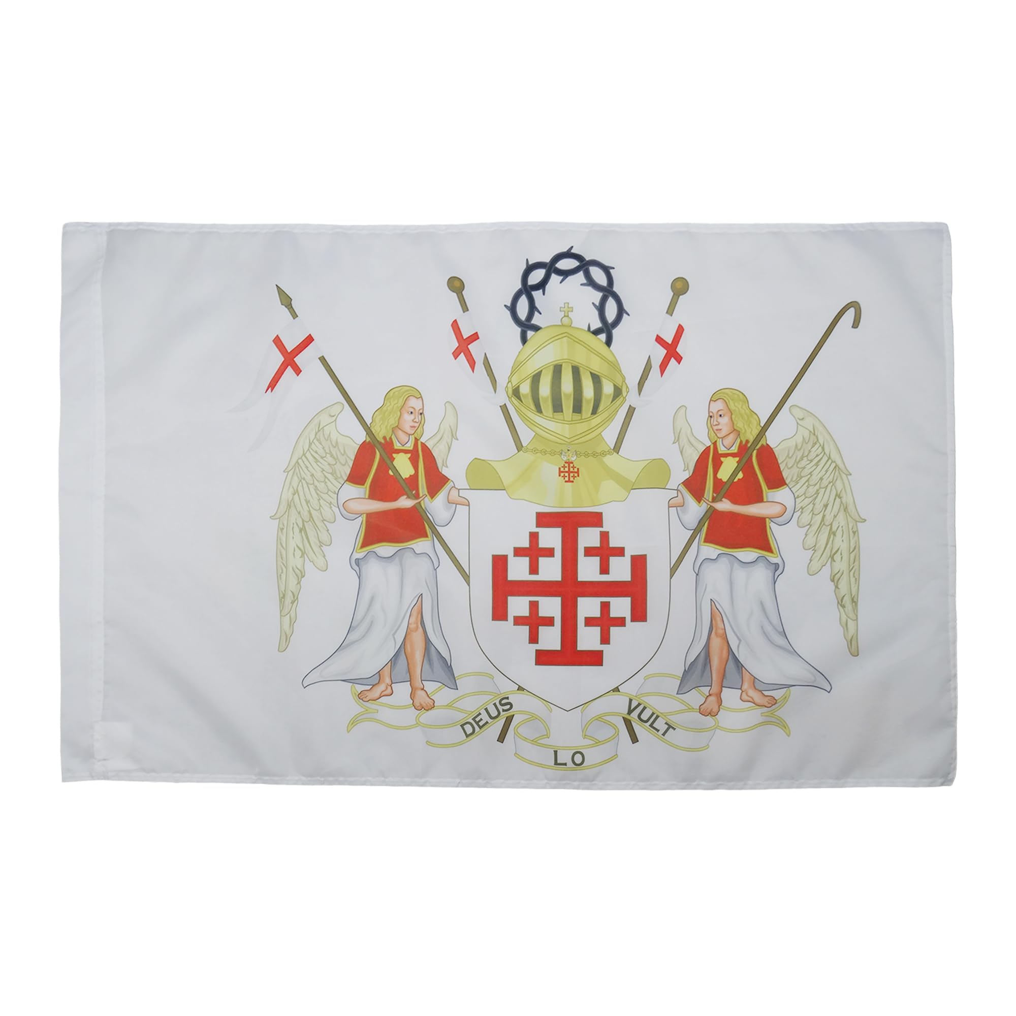 AZ FLAG Equestrian Order of the Holy Sepulchre of Jerusalem Flag 2' x 3' for a pole - OESSH arms flags 60 x 90 cm - Banner 2x3 ft with hole