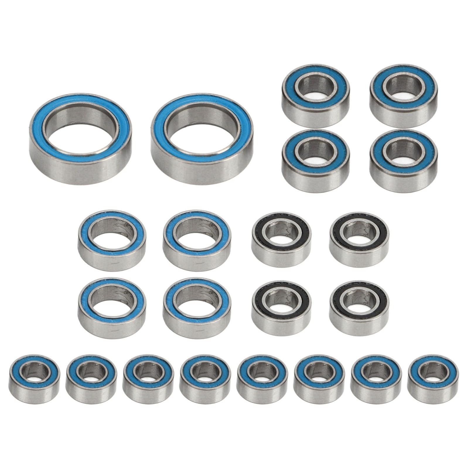 Fockety Ball Bearing Kit, Metal Shielded Ball Bearings for TRX4M 1/18 RC Crawler Cars, Blue, RC Engine Bearings