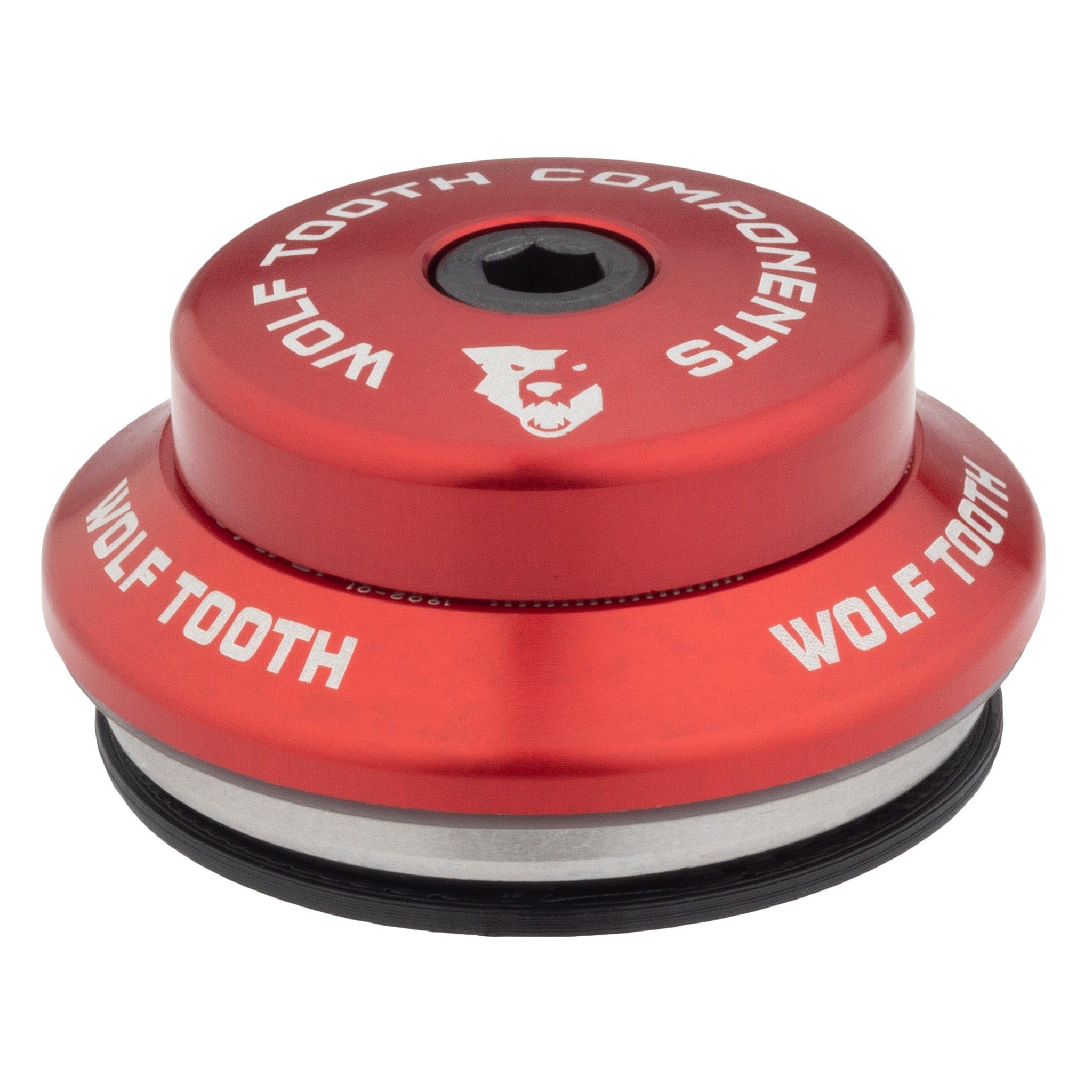 Wolf Tooth | Premium IS Headset IS41 5mm Stack Red | Lightweight Aluminium Headset Stainless Steel Bearings Wide Colour Range