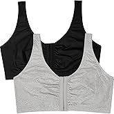 Fruit of the Loom Women's Multi-Pack Front Closure Cotton Bra