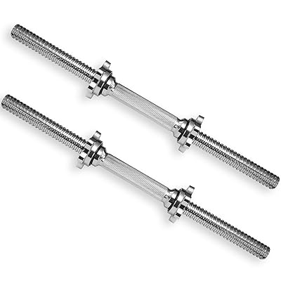 A2ZCARE Threaded Dumbbell Handles/Adjustable Dumbbell Bar Handles - Fit 1 inch Standard Weight Plate - Weightlifting Accessories - Sold in Pair