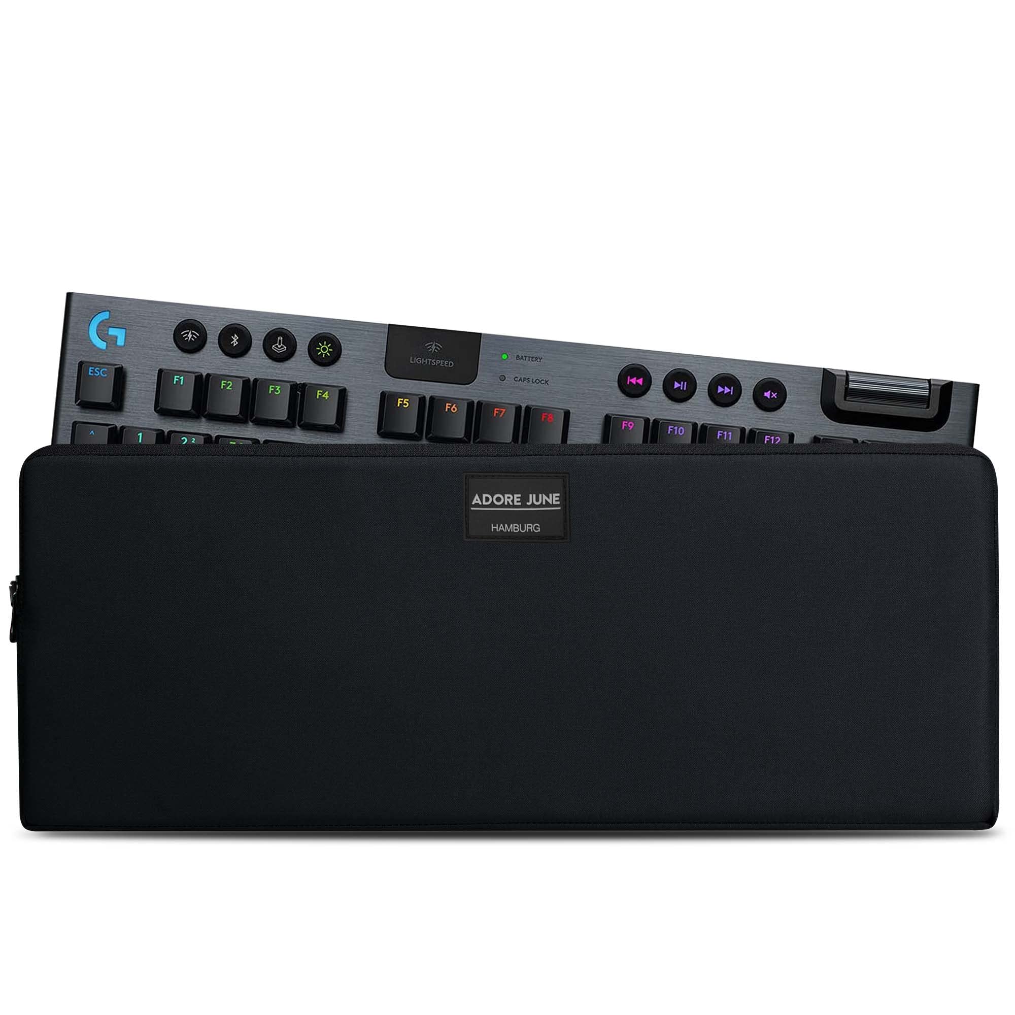 Adore June Keeb Pro Case Compatible with Logitech G915 TKL Lightspeed/Logitech Pro X/Logitech Pro K-DA, Practical Soft Case for Safely Carrying the Keyboard, Black