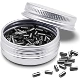 200 Pcs Lighter Flints Universal Lighter Replacement Flint Refills, Premium Black Flint Stone Packaged in Aluminum Boxes,Compatible with Most Lighters