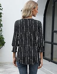LOMON Women's 2025 Fashion Tops 3/4 Length Sleeve