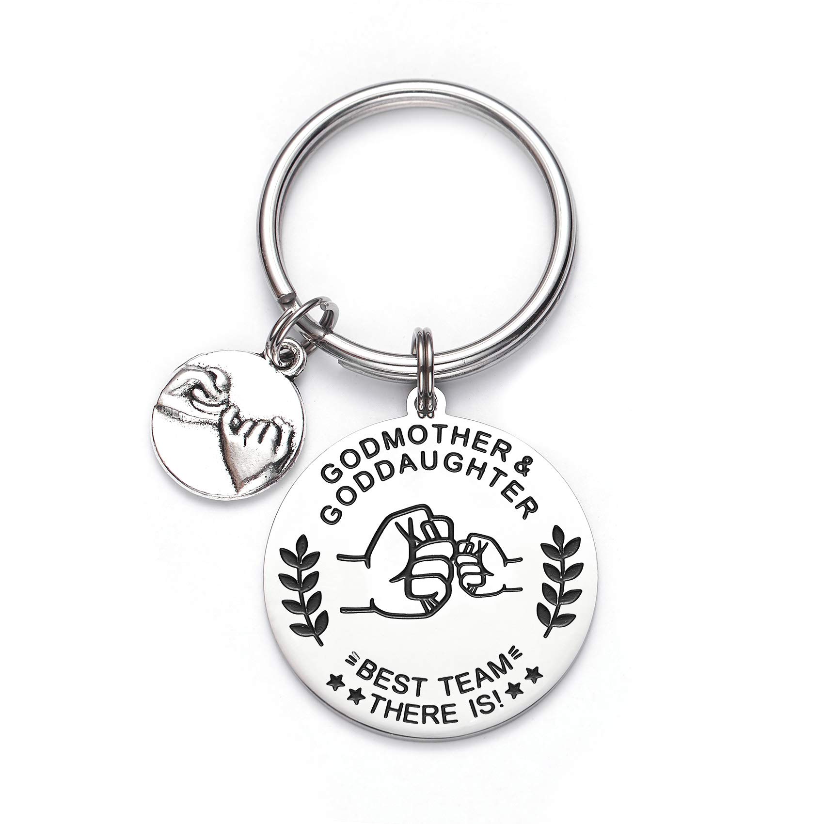 Melix Home Godmother Goddaughter Gifts Keychains Best Team There Is Godparents Gifts from Goddaughters Mothers Day Gift Godparent Birthday Presents
