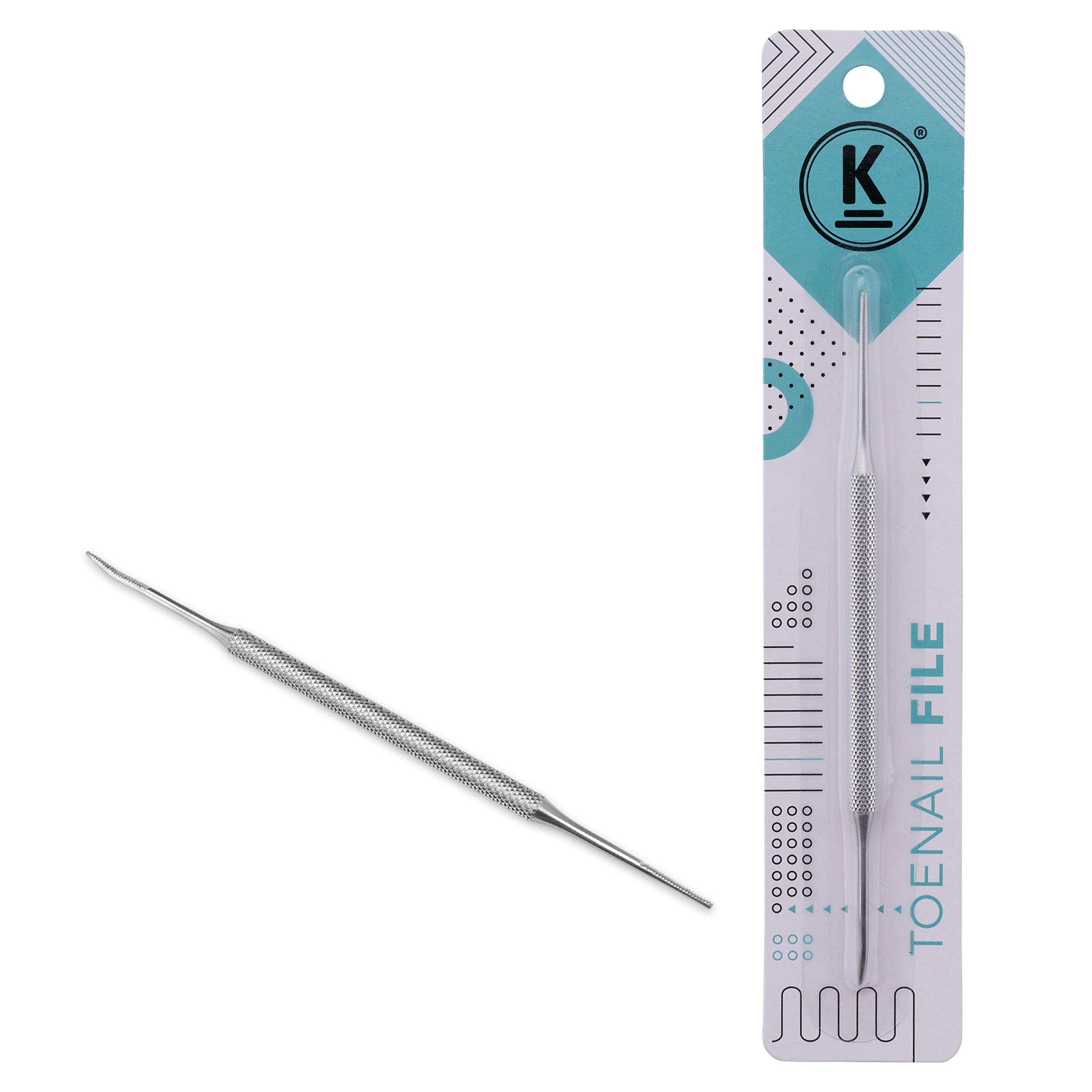 K-Pro Ingrown Toenail File - Double-Ended Stainless-Steel Nail Filing Tool