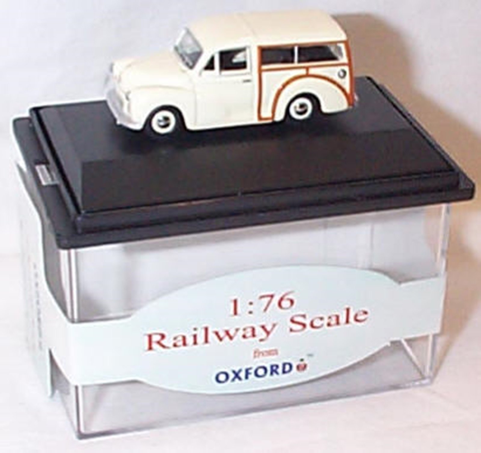 Oxford Diecast 76MMT001 Morris Minor Traveller Old English White Online Kaufen
