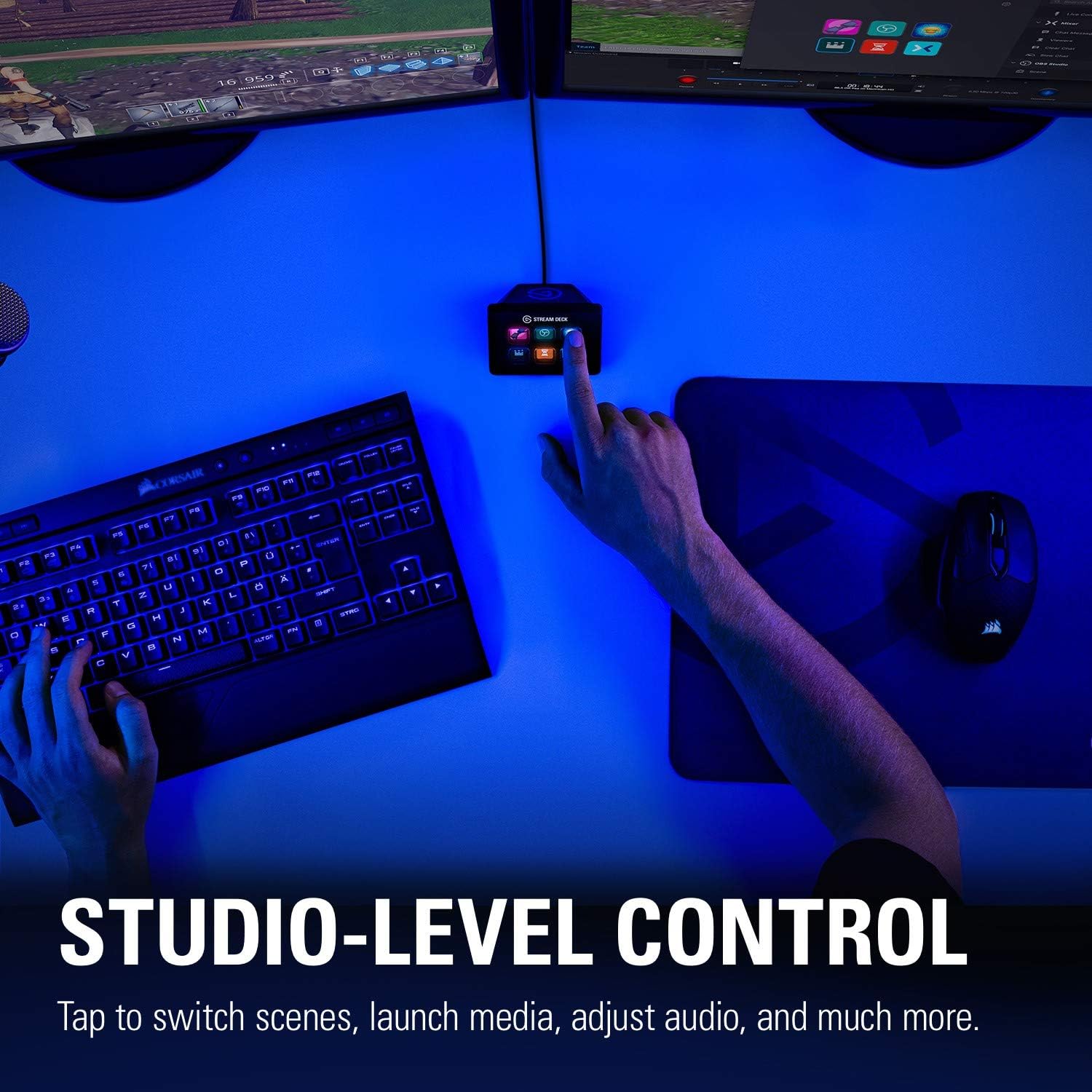 Elgato Stream Deck Mini - Compact Live Production Controller with 6 Customizable LCD keys, Trigger Actions in OBS Studio, Streamlabs, Twitch, YouTube and More: Computers & Accessories