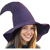 HOMELEX Black Witch Hat Adult Wizard Hat Sorcerer Accessories Halloween