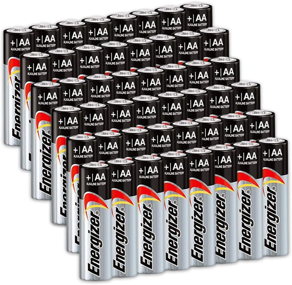HeroFiber Energizer AA Batteries 48 Count, Multi Purpose Double A Battery Max Alkaline, Long Lasting, Leak Resistant, The Perfect Choice of Power for All AA Battery Operated Devices