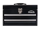 Apollo Tools 14 Inch Steel Tool Box with Deep Top