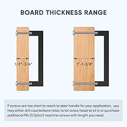 TICONN 5-1/2" Square Cabinet Pulls, Stainless Steel