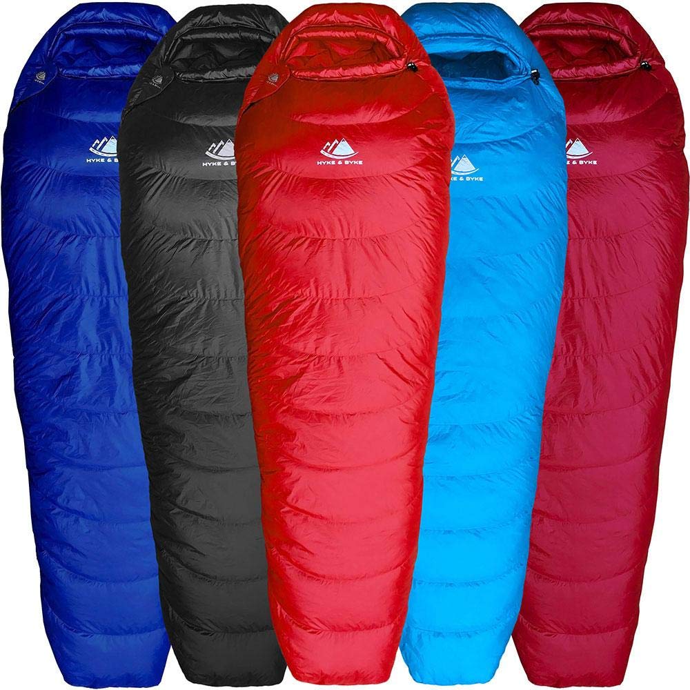 Hyke & Byke Shavano 32 Degree F 650 Fill Power Hydrophobic Down Sleeping Bag with ClusterLoft Base -
