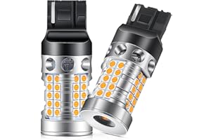 GJTIANXK 7440 LED Bulbs for Turn Signal Lights Amber Yellow 2200K Extremely Bright CANBUS Error Free T20 7440A 7440NA 7441 WY21W LED Bulbs Replacement (Pack of 2)