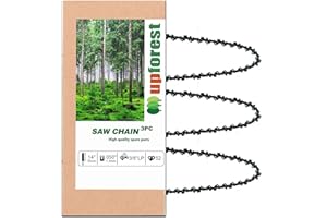 UPFOREST 14 Inch Chainsaw Chain 3 Pack - S52 - .050" Gauge, 3/8" LP pitch, 52 Drive Links Compatible with Husqvarna 120, Echo CS-310, Ryobi RY3714, Worx WG305 WG305.1 and More (91YNS52X3)