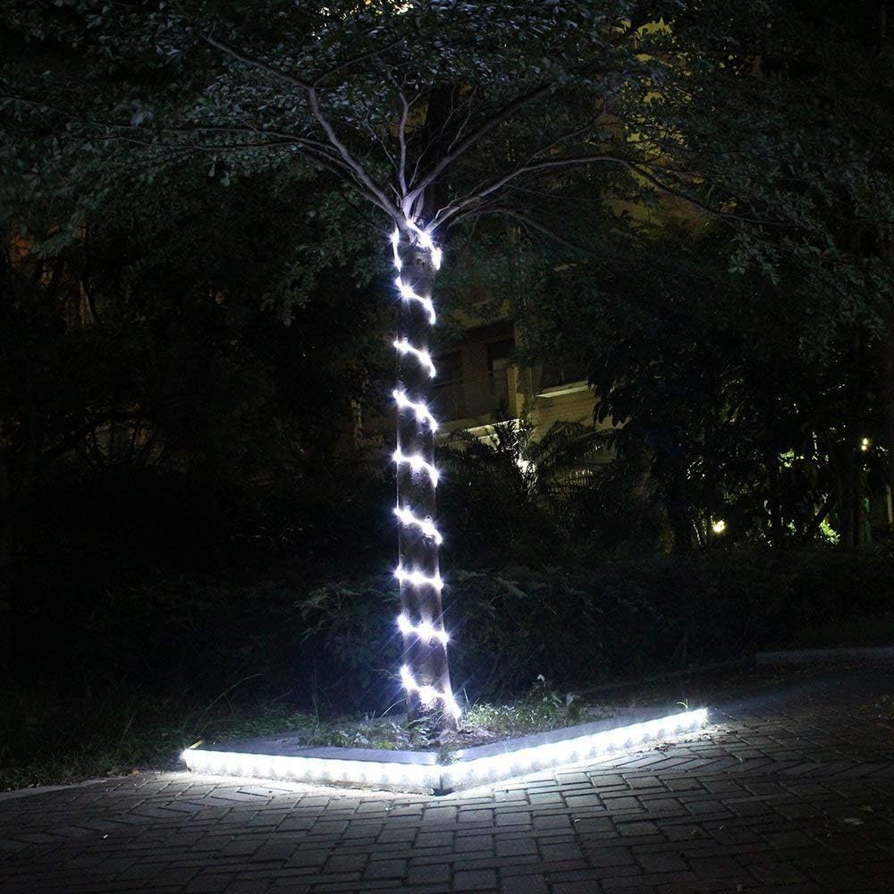 Tuokay, Solar Garden Lights, Outdoor Rope Lights, Waterproof 12m 100 LED 8 Twinkling Modes Fairy Lights - Image 5