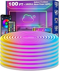 100FTNeon Rope Lights,Flexible Led Rope Lights