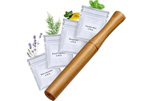 "STAY STOKED" Wooden Inhaler Upgraded with Extracts of Multiple Herbal extracts, Improving Breathing and Oral Air Freshening, Inhaler for Oral Support Habit Replacement-M6171