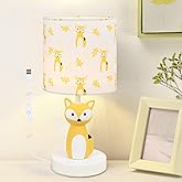 Lampwell Fox LED Table Lamp with USB Port DC5V,Yellow Kids Table Lamp,Night Light for Kids Room,Nursery,Bedroom,Kitchen Count
