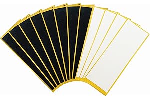 RACOFSB Fingerboard Foam Grip Tape, Finger Skateboard Griptape 40mmX110mm (8pcs Black 4pcs White)