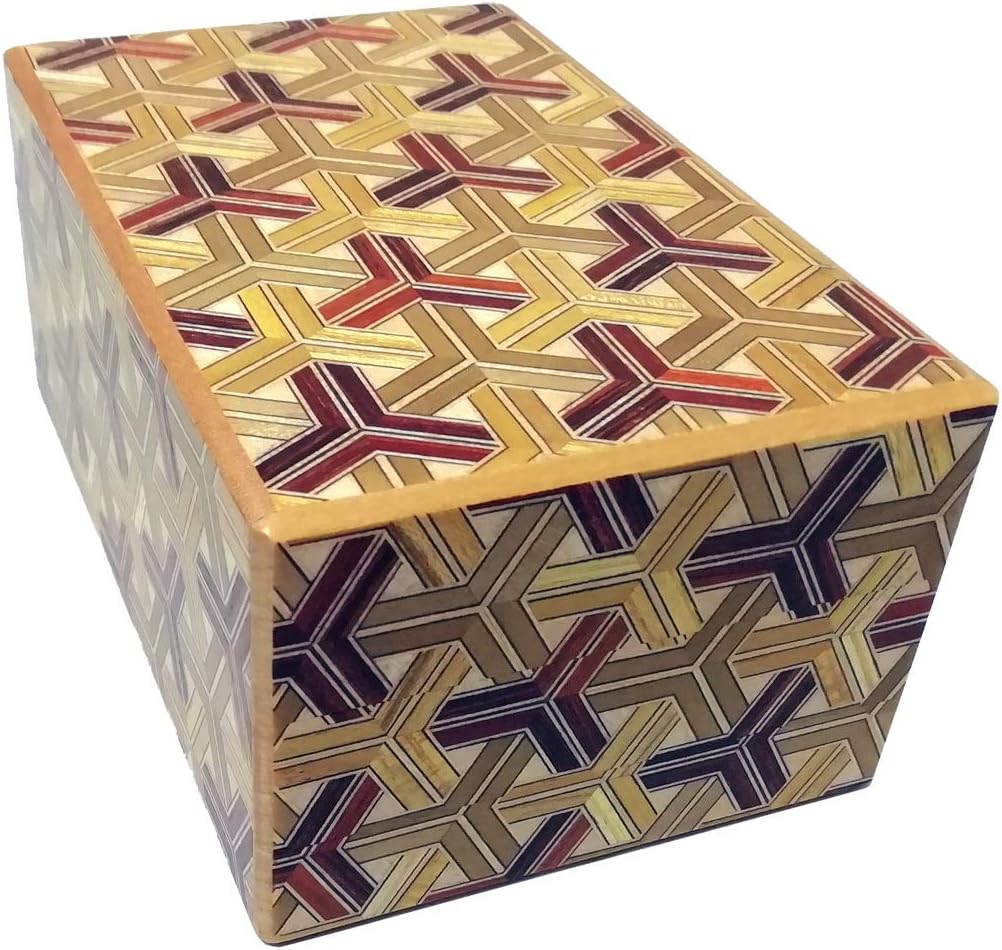 5 Sun 14steps+1 Japanese Puzzle Box Hexagonal Pattern (with English user's Manual)