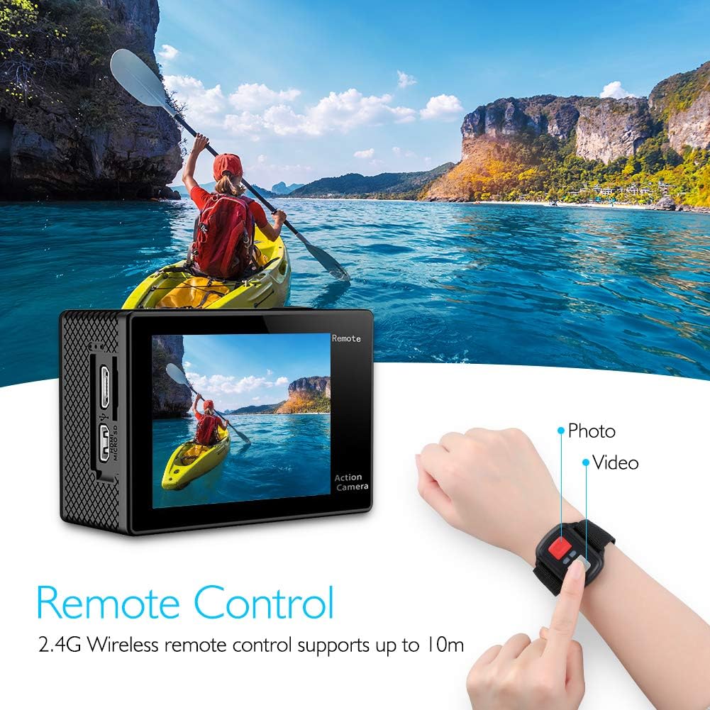 AKASO EK7000 4K WiFi Sports Action Camera Ultra HD Waterproof DV Camcorder 12MP 170 Degree Wide Angle : Camera & Photo
