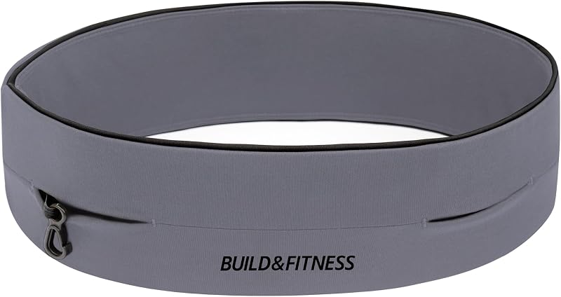 Build & Fitness Running Belt Flip Waist Phone Holder Key Clip