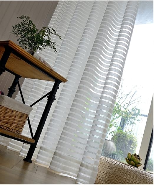Amazon Com Tiyana Simple White Sheer Curtains 96 Inch Long Rod