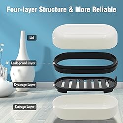 AIMAIAIMAI Travel Soap Container, Leakproof Soap
