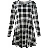 LARACE Plus Size Tunic Tops Long Sleeve Shirts for Women Swing Flowy Loose Fit Clothes for Leggings