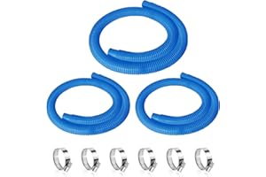 PICATU 3 Pcs 1.25" Pool Hose, 59" Long Accessory Pool Pump Replacement Hoses, Compatible with All Above Ground Pool Filter Pumps that Use 1 1/4 Diameter Hoses
