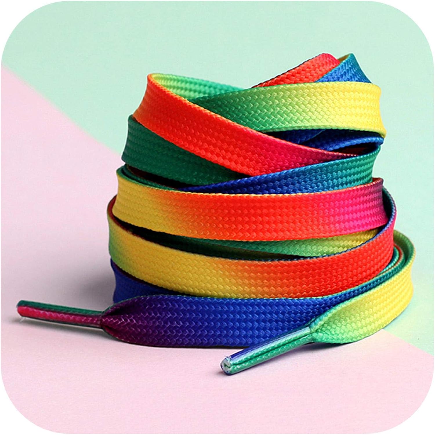 Canvas Shoelace Casual Chromatic Colour Shoelaces Colorful Laces Print Flat Shoes Lace Adult