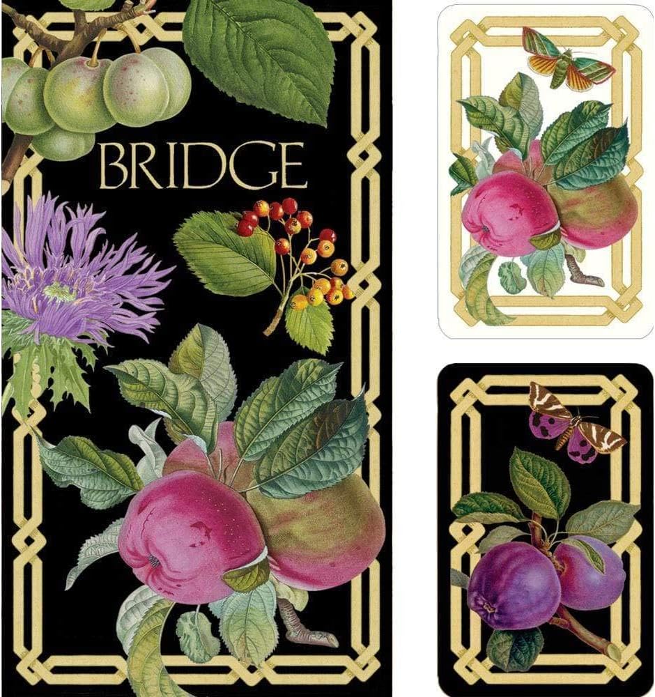 Caspari Decoupage Garden Caspari Bridge Gift set includes double deck