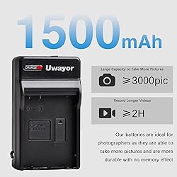 Uwayor EN-EL14 EN-EL14A Battery and Charger Set for