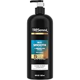 TRESemm&eacute; Smooth &amp; Silky Moisturizing Conditioner with Pump 28 oz | With Moroccan Argan Oil, For dry hair, Helps control frizz for frizzy hair, Light enough for daily use, conditioner with pump