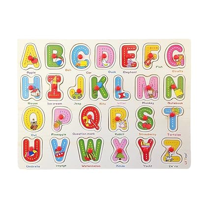 Lil Toyz Alphabet Picture Wooden Peg Puzzle