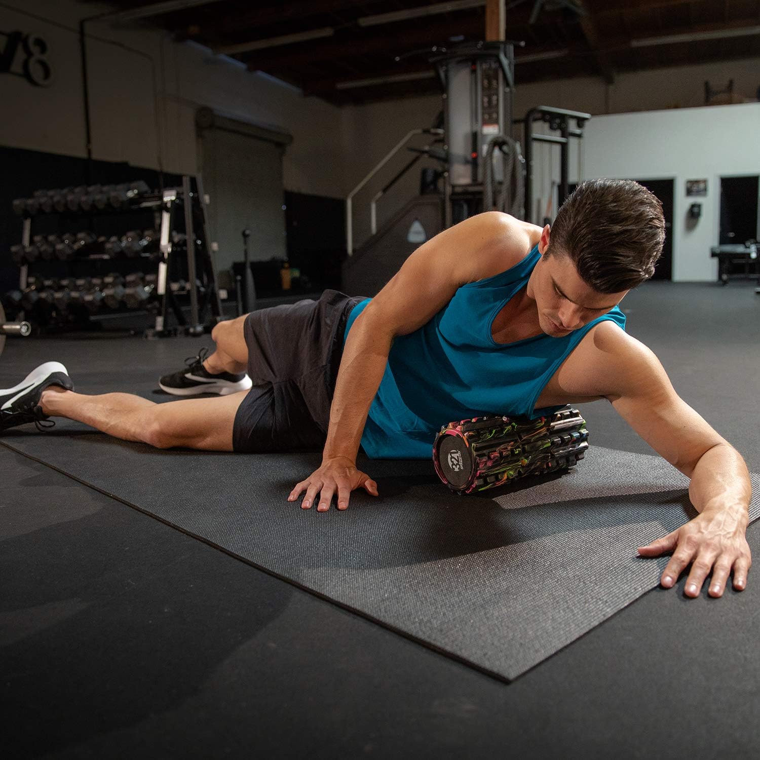 321 STRONG Foam Roller - Extra Firm High Density Deep Tissue Massager with Spinal Channel, for Muscle Massage and Myofascial Trigger Point Release, with 4K eBook - Alien: Sports & Outdoors