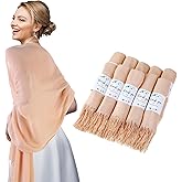 Ramede Pashmina Shawl Wraps for Women 79 x 28 Inch Bulk Wedding Favors Bridal Shawls Gifts for Guests with Thank You Cards