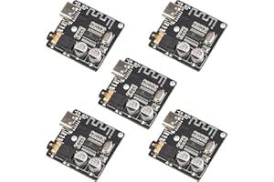 hiBCTR 5pcs Bluetooth 5.0 mp3 decoder Board with USB-c Audio Receiver, Wireless Stereo Music Module for Headphones and Amplifier Board, 12v Bluetooth Receiver with 3.5mm Jack