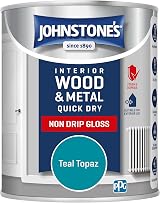Johnstone's Wood & Metal Paint Gloss Teal Topaz 750ml Water Based view 6