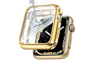top4cus 42mm Cover Soft TPU Anti-Scratch Lightweight 42mm Iwatch Case All-Around Screen Protector, Optional Cases Compatible with Apple Watch Series 10/9/8/7/6/SE/SE2/5/4/3/2/1 -Gold