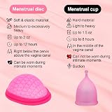 CTDMJ Menstrual Disc Set of 2 S & L, Reusable Silicone Period Cups view 3
