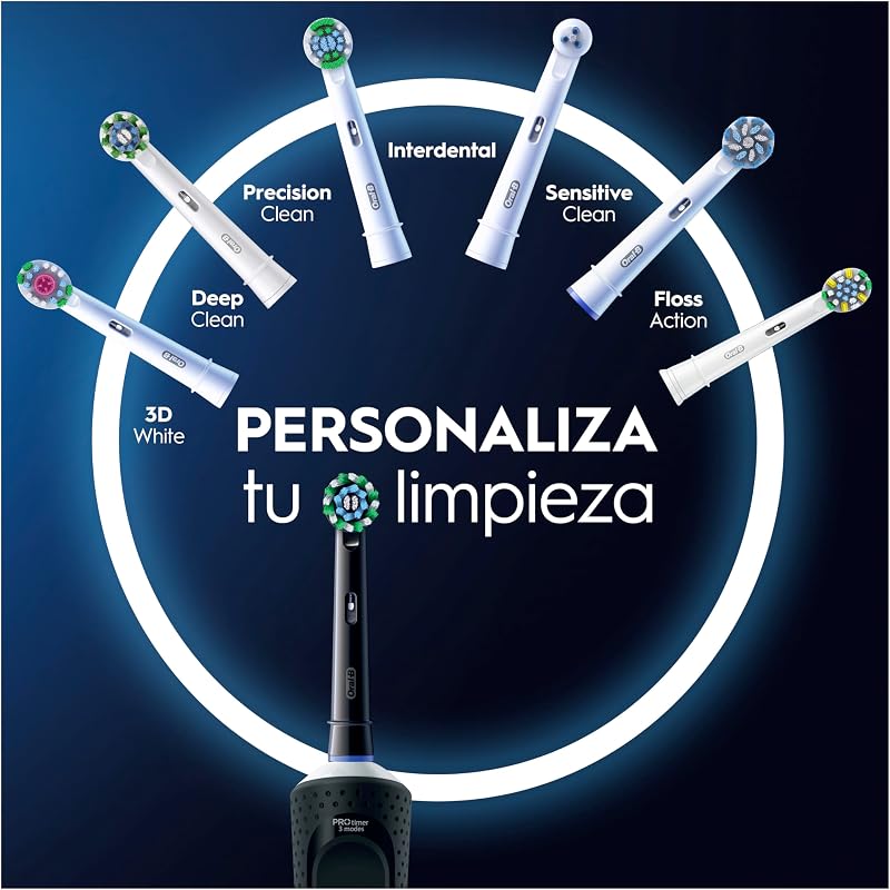 Vitality Pro Cepillo de Dientes Eléctrico con 1 Cabezal, Negro
