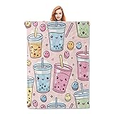 Cute Anime Cups Blanket Gifts for Women Girls