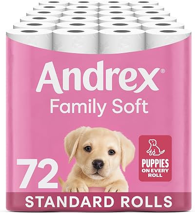 Andrex Family Soft Toilet Roll 72 Sheets 2-Ply Fragrance Free FSC Certified