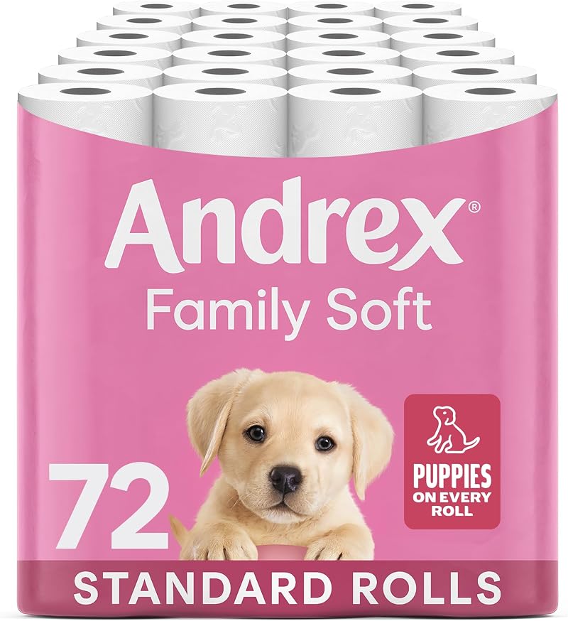 Andrex Family Soft Toilet Roll 72 Sheets 2-Ply Fragrance Free FSC Certified